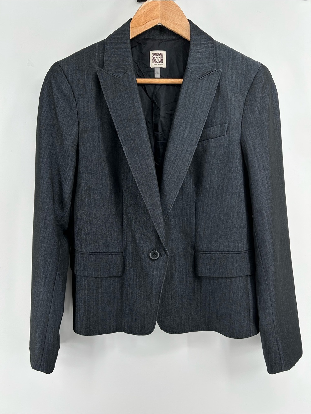 Anne Klein Charcoal Women's Tailored Blazer Size 10 Career Wear